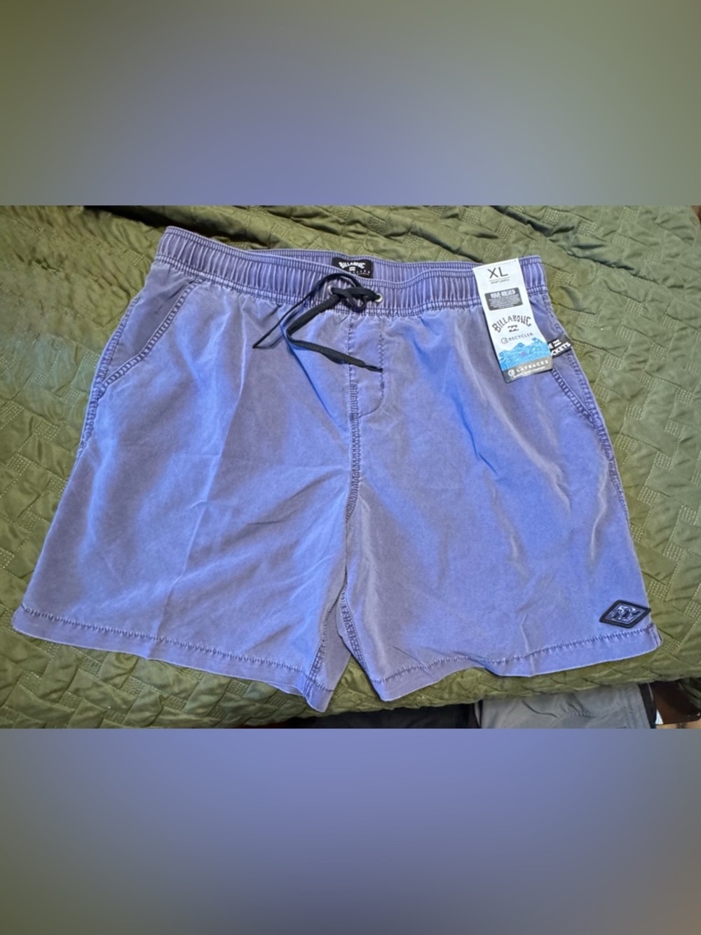 Billabong Men's Blue Swim Trunks - Relaxed Drawstring Waist